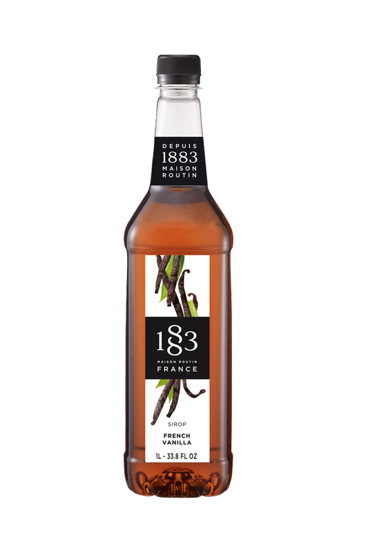 1883 Coffee Syrup - French Vanilla - 2 x Glass Bottle Pack
