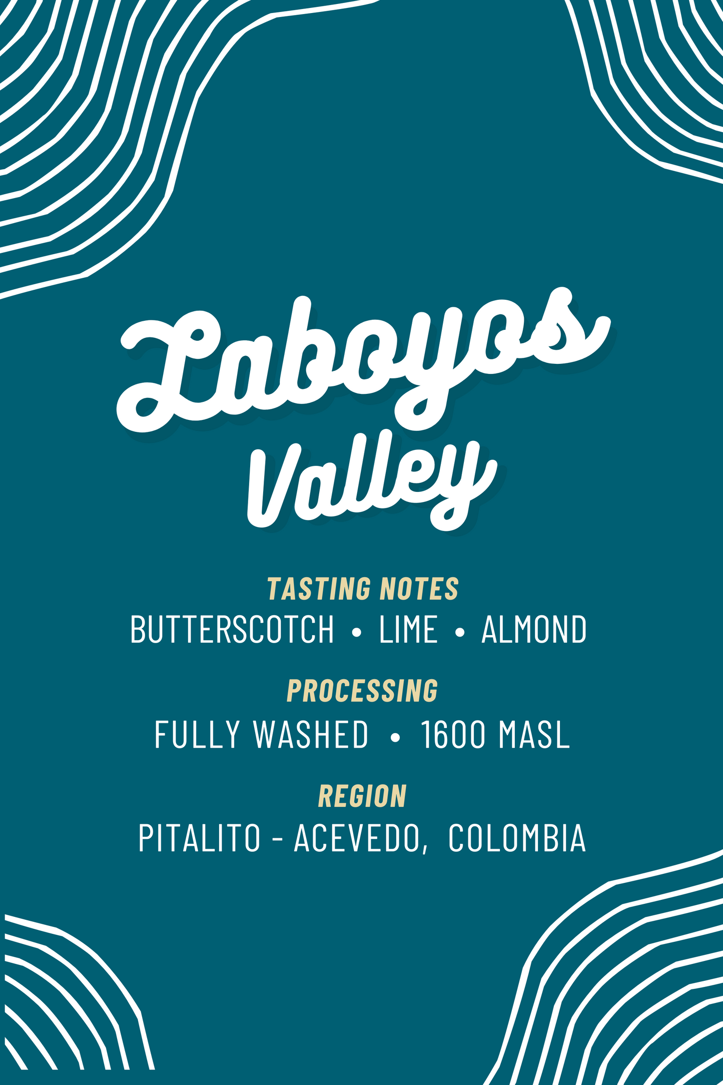 Laboyos Valley - Single Origin, Colombia - 340 grams