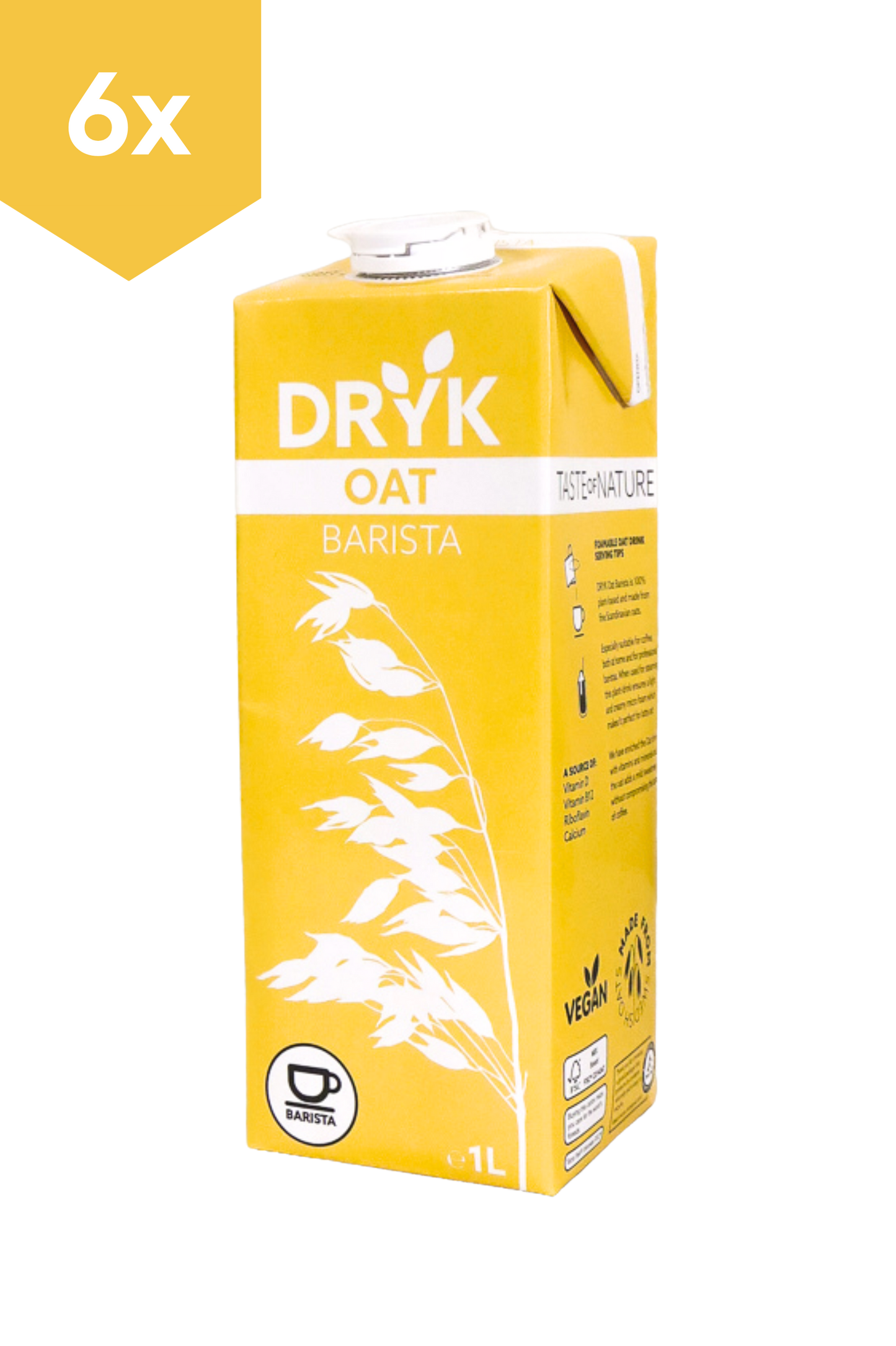 Wholesale | DRYK Barista Oatmilk | Case of 6 x 1 Litre Cartons
