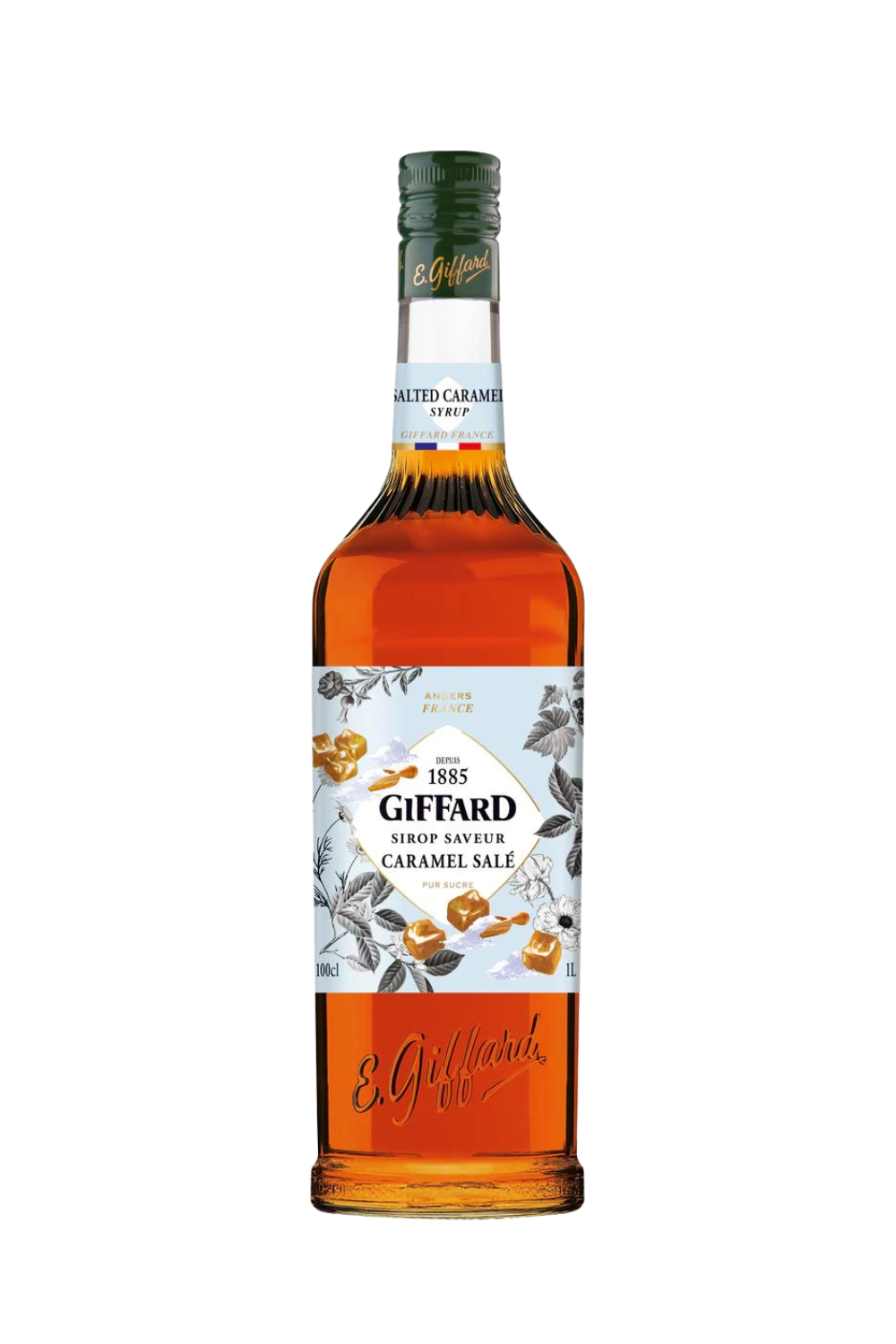 WS | Giffard Salted Caramel Syrup Glass - 33.8 oz | Unit