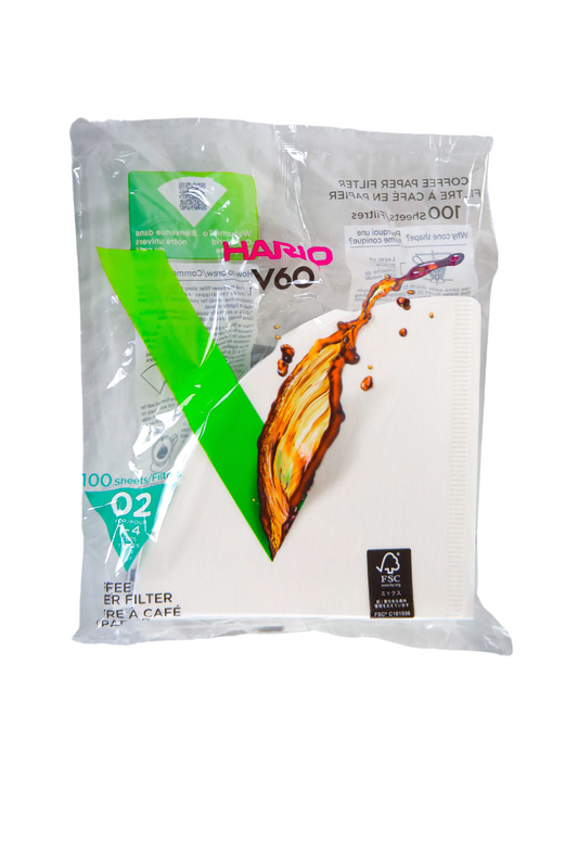 Hario V60-02 - White Paper Filter - 100 pack